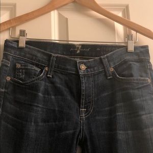 7 For All Mankind Dark Blue Ankle Jeans
